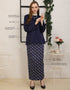 BAJU KURUNG KEDAH KRISLYN (NAVY BLUE)